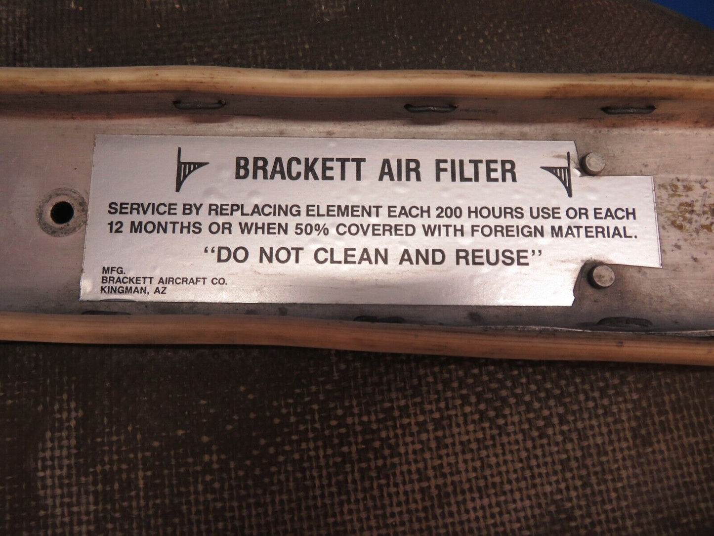 Piper Air Filter Cover / Housing P/N 65262-00, 65262-000 (0423-32)