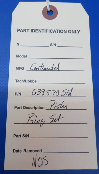 Continental Piston Ring Set P/N 639570 STD NOS (1222-366)