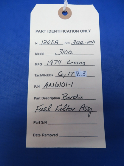 Cessna 310 / 310Q Bendix Fuel Filter Assy P/N AN6101-1 (0823-759)