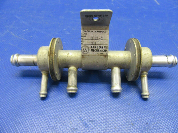 Beech Baron Airborne Vacuum Manifold P/N 1H5-1 (1121-314)