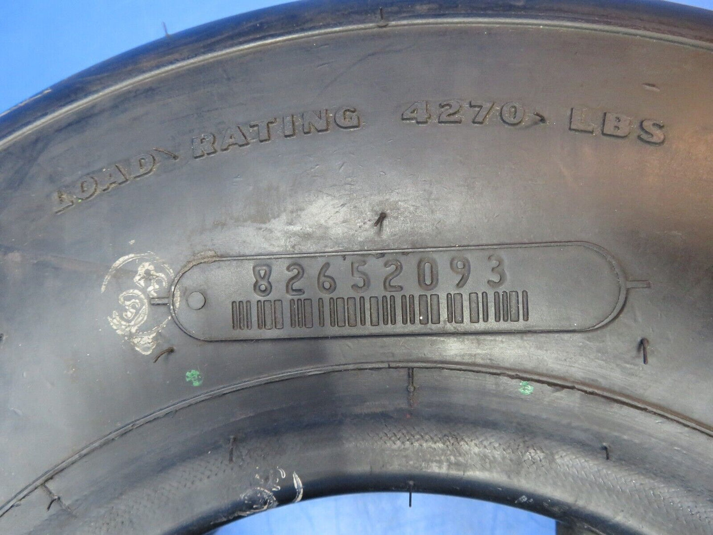 Goodyear 19.5x6.75-8 Rib Tire 10 Ply P/N 196K08-9 (0523-649)