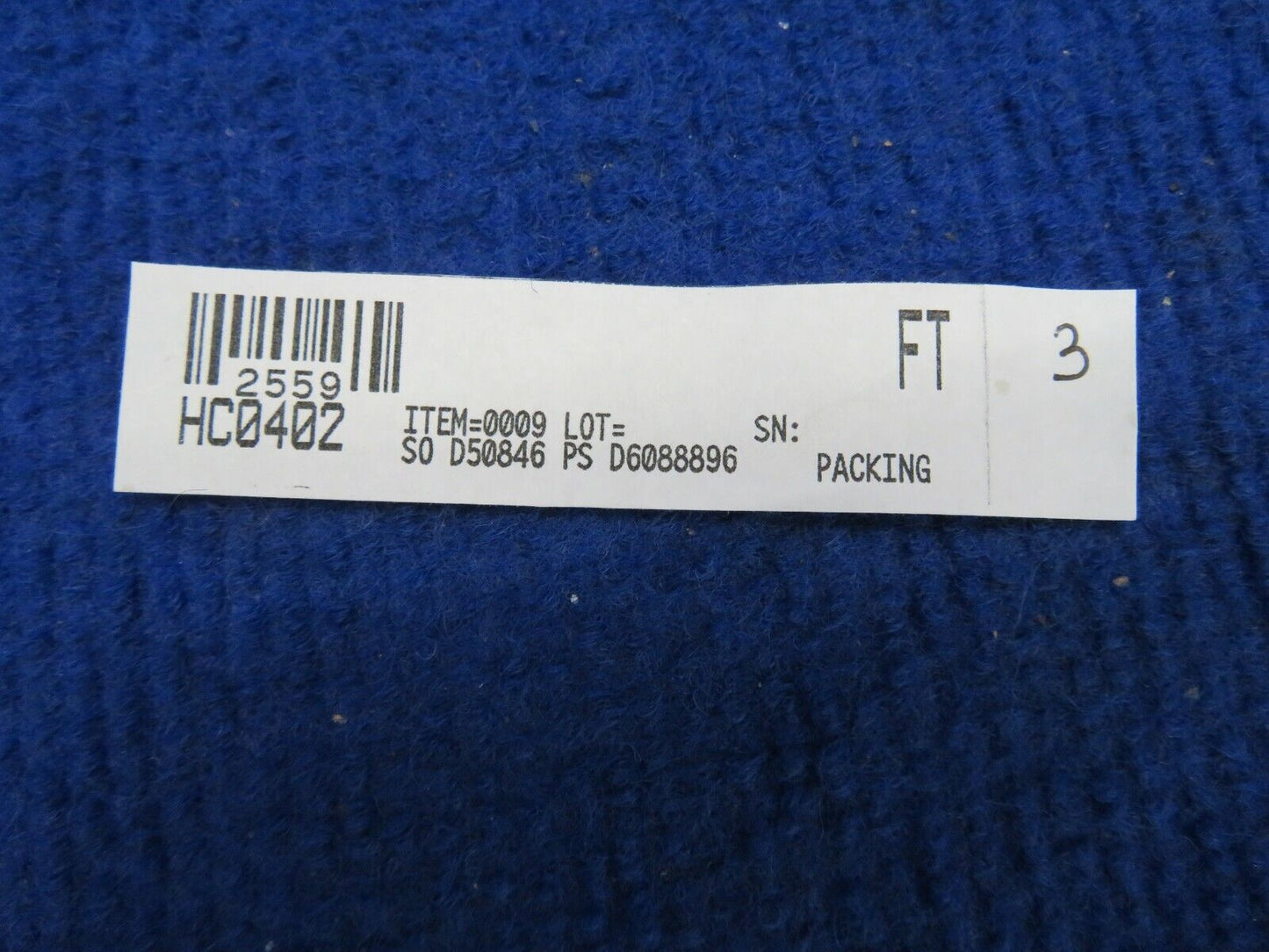 Packing Seal P/N 2559 NOS Length 32-1/2" (0522-58)