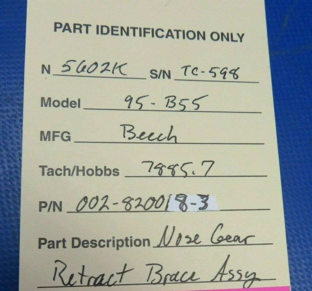 Beech Baron 95-B55 Nose Gear Retract Brace Welded P/N 002-820018-3 (0620-534)