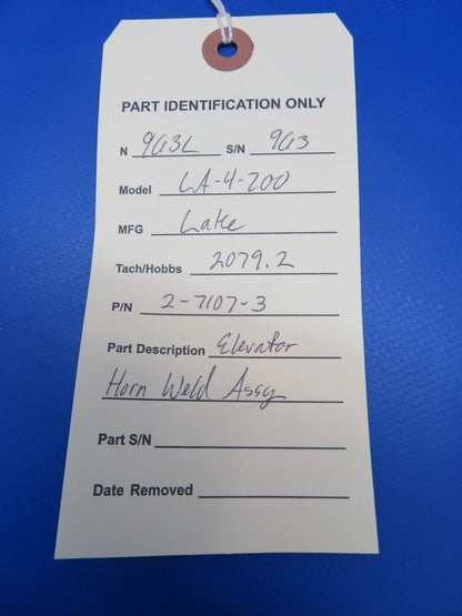 Lake LA-4-200 Elevator Horn Weld Assy P/N 2-7107-3 (0922-324)