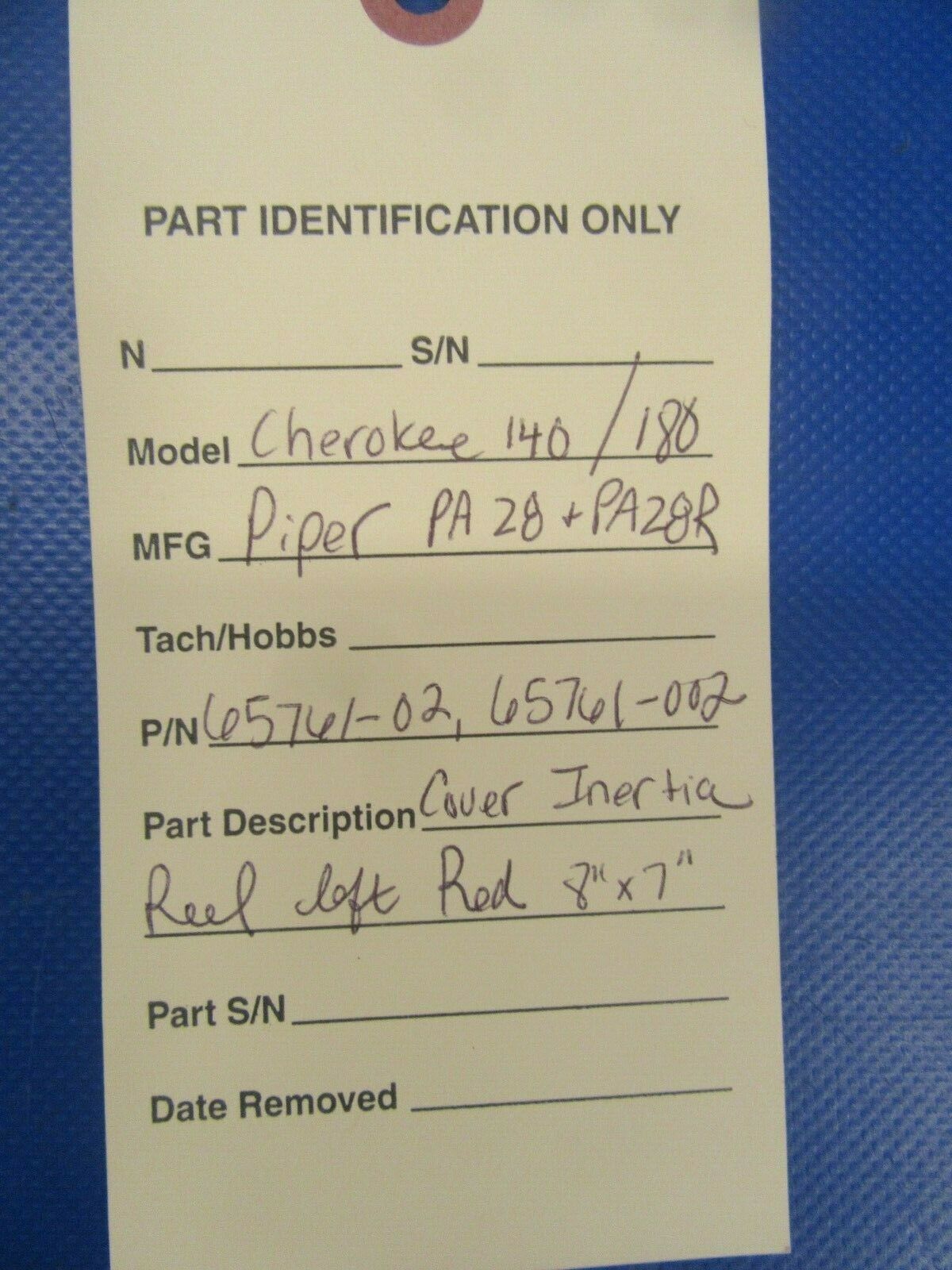 Piper Cherokee 140 / 150/ 160/ 180 Cover Inertia Reel LH Red NOS (0419-233)