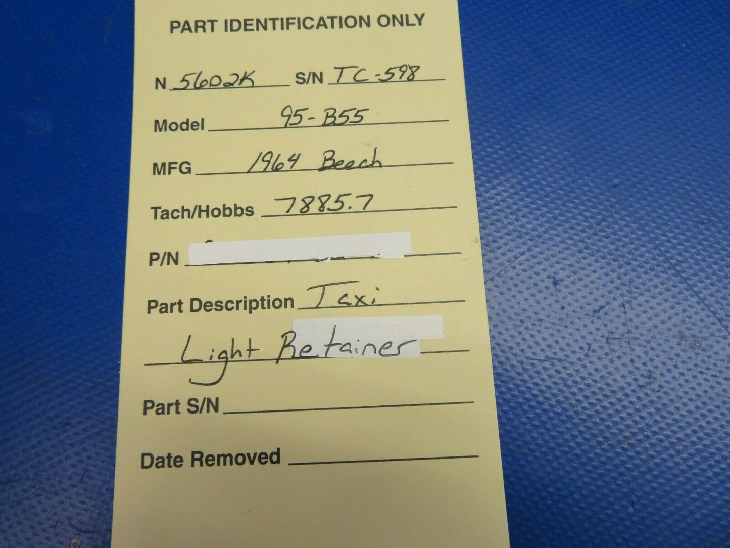 Beech Baron 95-B55 Taxi Light Retainer Front Piece (0620-628)