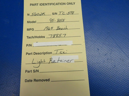 Beech Baron 95-B55 Taxi Light Retainer Front Piece (0620-628)