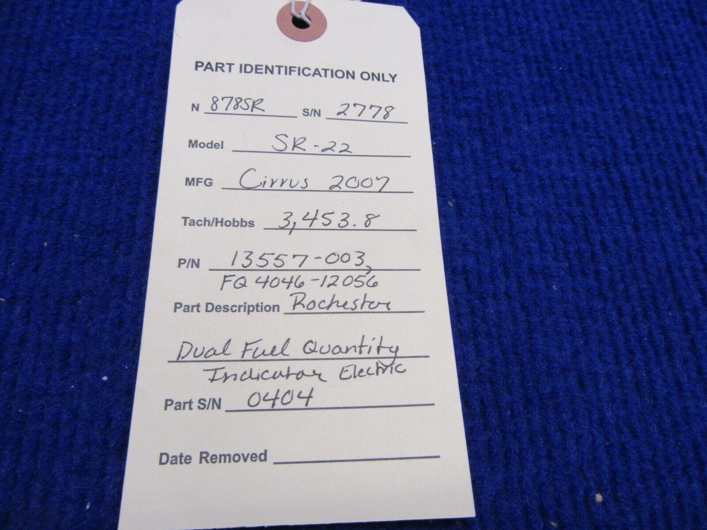 Cirrus SR-22 Rochester Dual Fuel Quantity Indicator Electric 13557-003 (0122-395