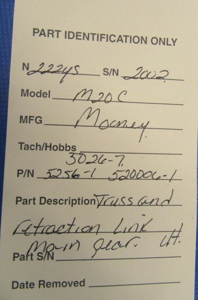 Mooney M20C Truss & Retraction Link Main Gear LH 5256-1, 5026-7 (1018-239)