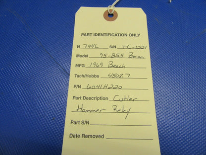 Beech 95-B55 Baron Cutler Hammer Relay P/N 6041H220 (0621-669)