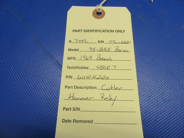 Beech 95-B55 Baron Cutler Hammer Relay P/N 6041H220 (0621-669)