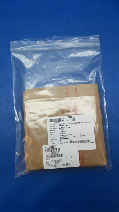 McCauley Propeller O-Ring w/ Paperwork P/N A1633-53 LOT OF 10 NOS (0523-259)