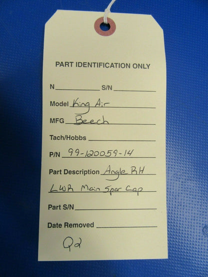 Beech King Air Angle RH LWR Main Spar P/N 99-120059-14 NOS (0419-375)