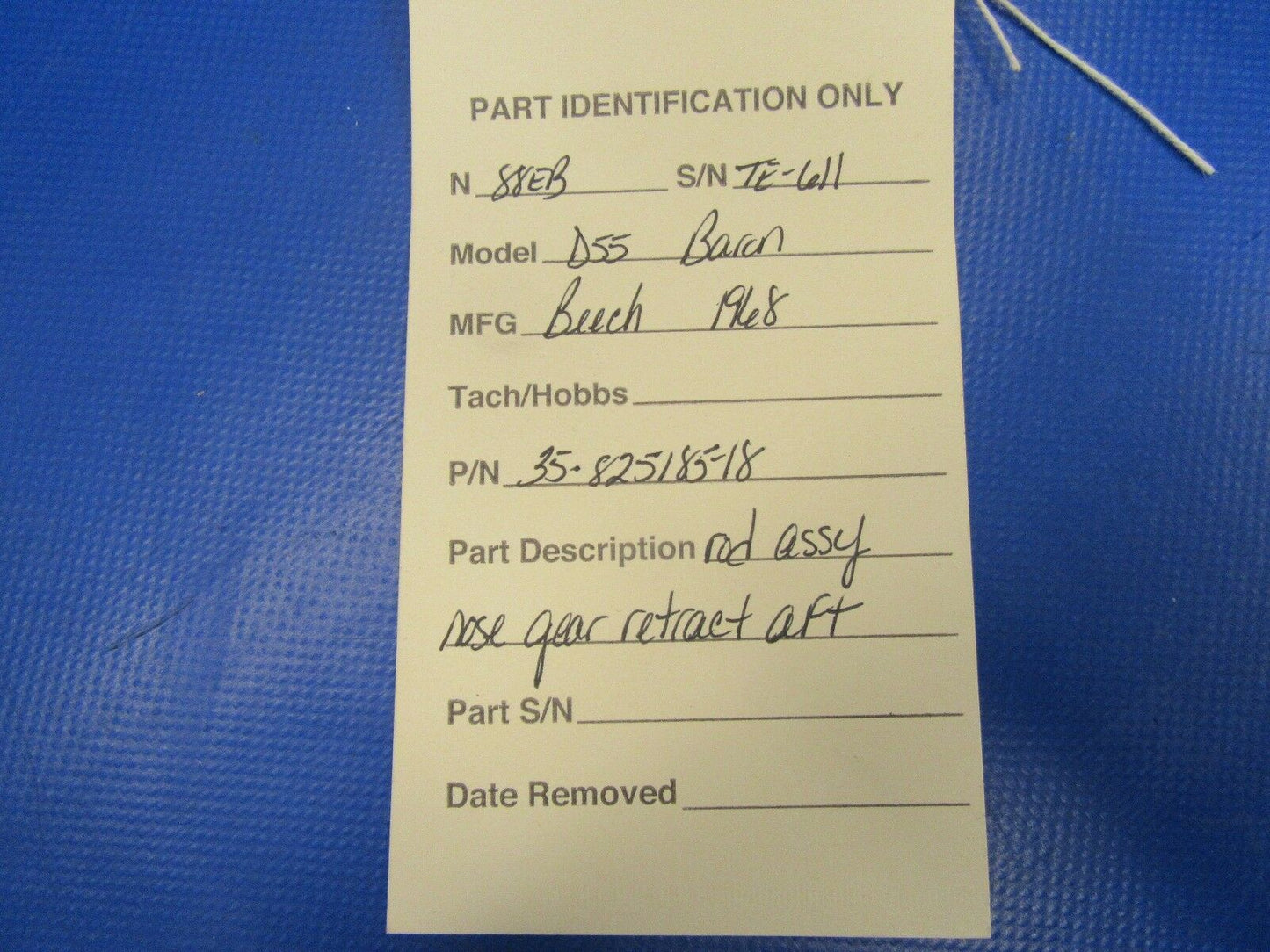 Beech D55 Baron Rod Assy Nose Gear Retract Aft P/N 36-820011-18 (0717-82)