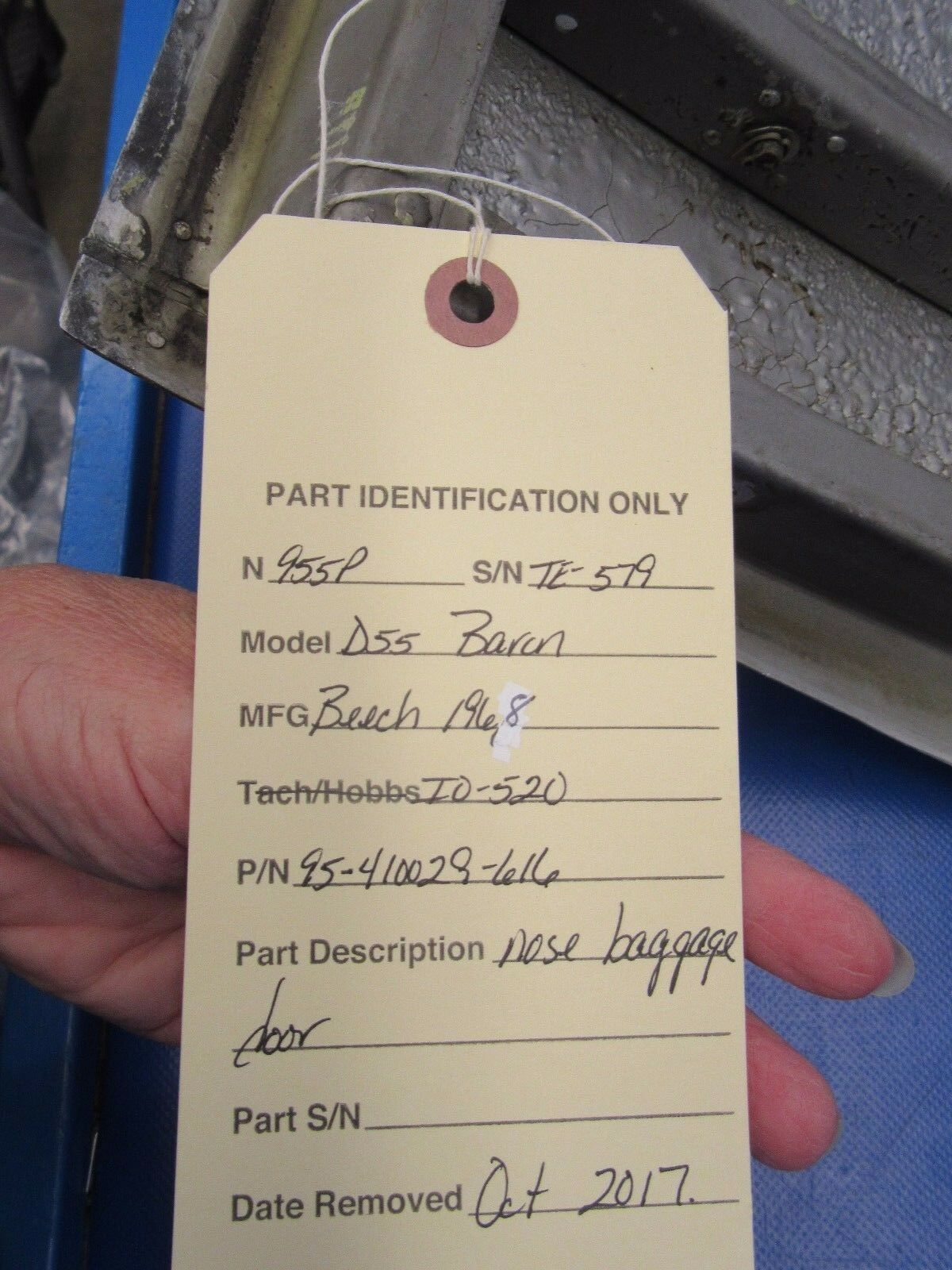Beech Baron D55 Nose Baggage Door P/N 95-410029-616 (1017-185)