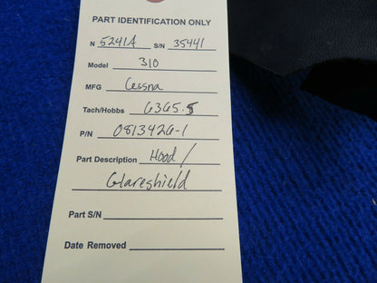 1956 Cessna 310 Hood / Glareshield P/N 0813426-1 (0222-853)