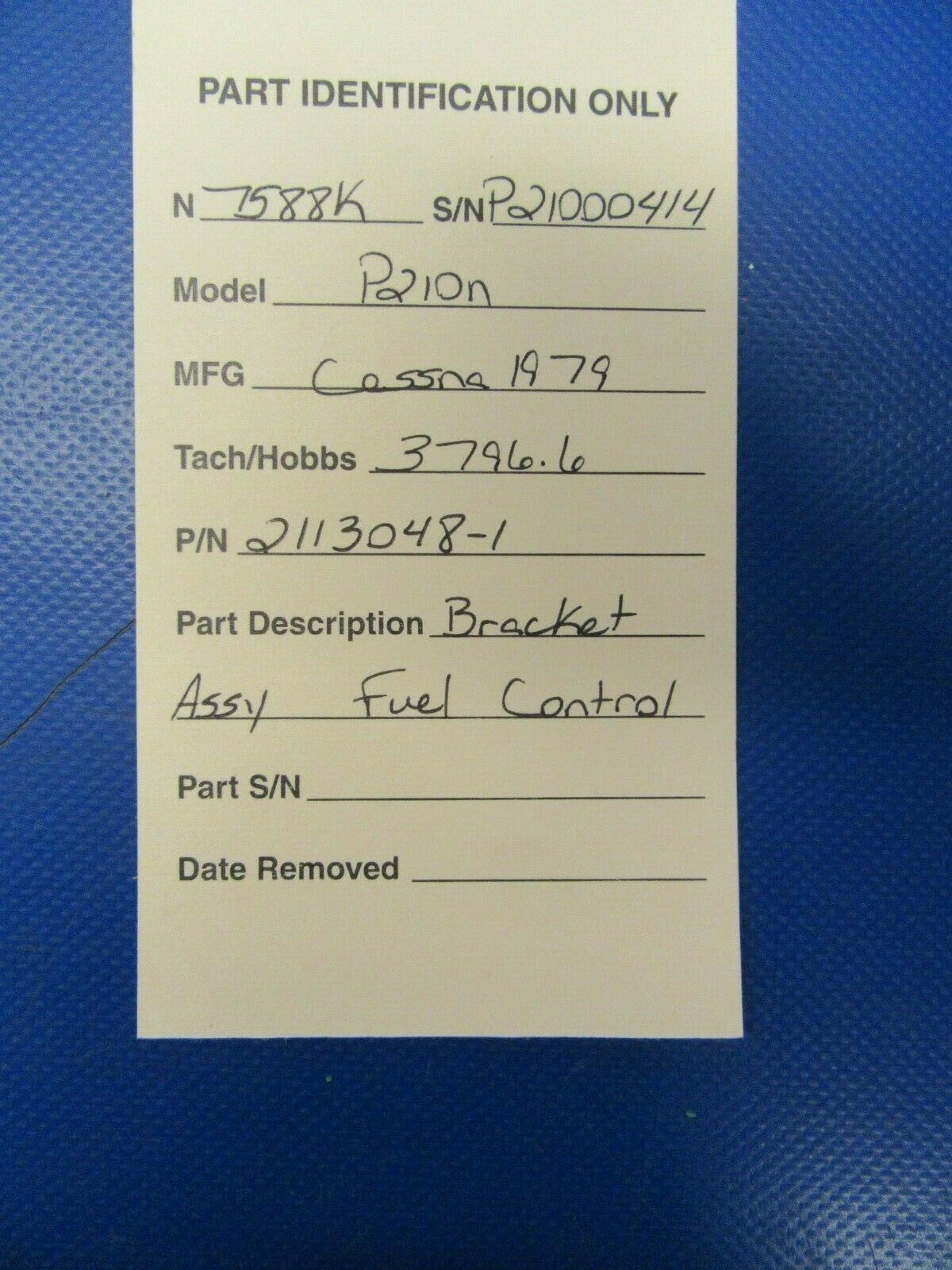 Cessna P210N / 210 Bracket Assy Fuel Control 2113048-1 (0919-302)