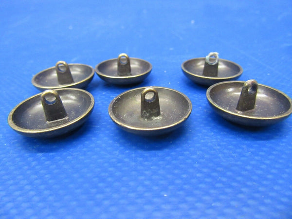 Master Sargent Aircraft Brass Upholstery Buttons LOT OF 6 (0318-55)