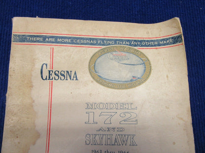 Cessna 172 Skyhawk & Powermatic Series Parts Catalog 1963-1966 (1221-333)