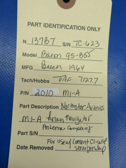 Northstar Avionics M1-A Loran Navigator Antenna Coupling P/N 2010 (0320-58)