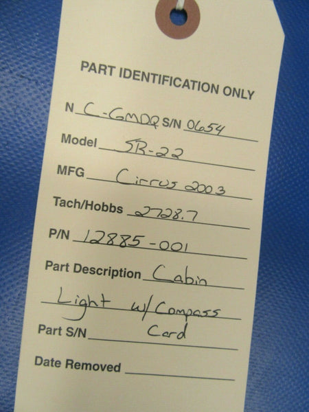 Cirrus SR22 Control Throttle Light and Compass Card 12885-001 (1019-78)
