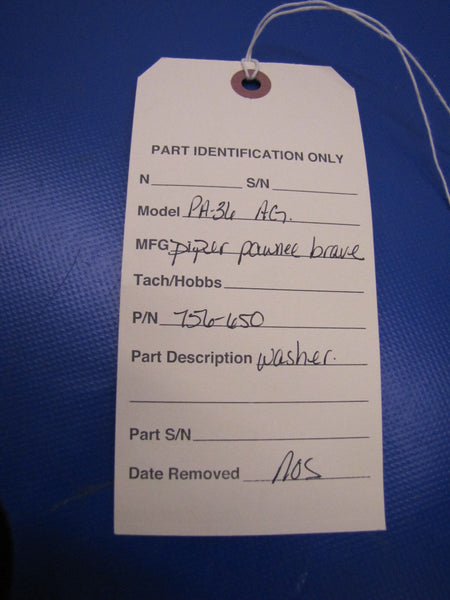 Piper Pawnee Brave Washer P/N 756-650 LOT OF 5 NOS (0317-272)