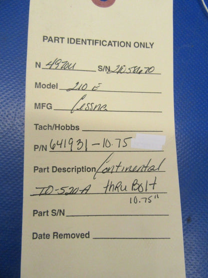 Continental IO-520-A Through Bolt 10.75" P/N 641931-10.75 (1118-238)