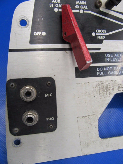 Beech B55-E55 Fuel Selector Panel P/N 96-920011-17 (0917-105)