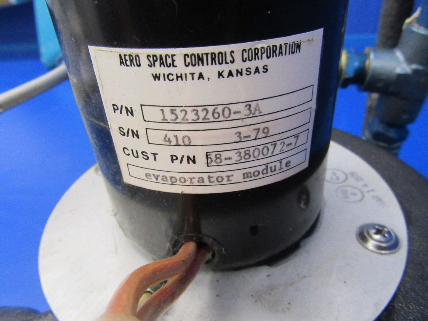 Beech Baron 58P Aero Space Controls Evaporator Module P/N 58-380072-7 (0418-54)