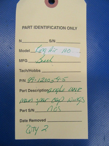 Beech King Air 100 Angle LWR Main Spar Cap Wing 99-120059-50 (0519-10)