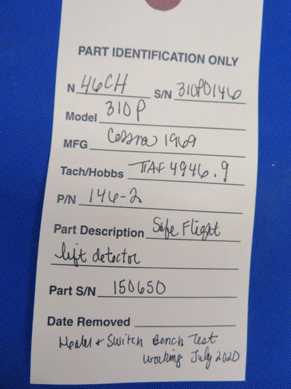 Cessna 310 Safe Flight Lift Detector Heated 146-2 (0920-03)