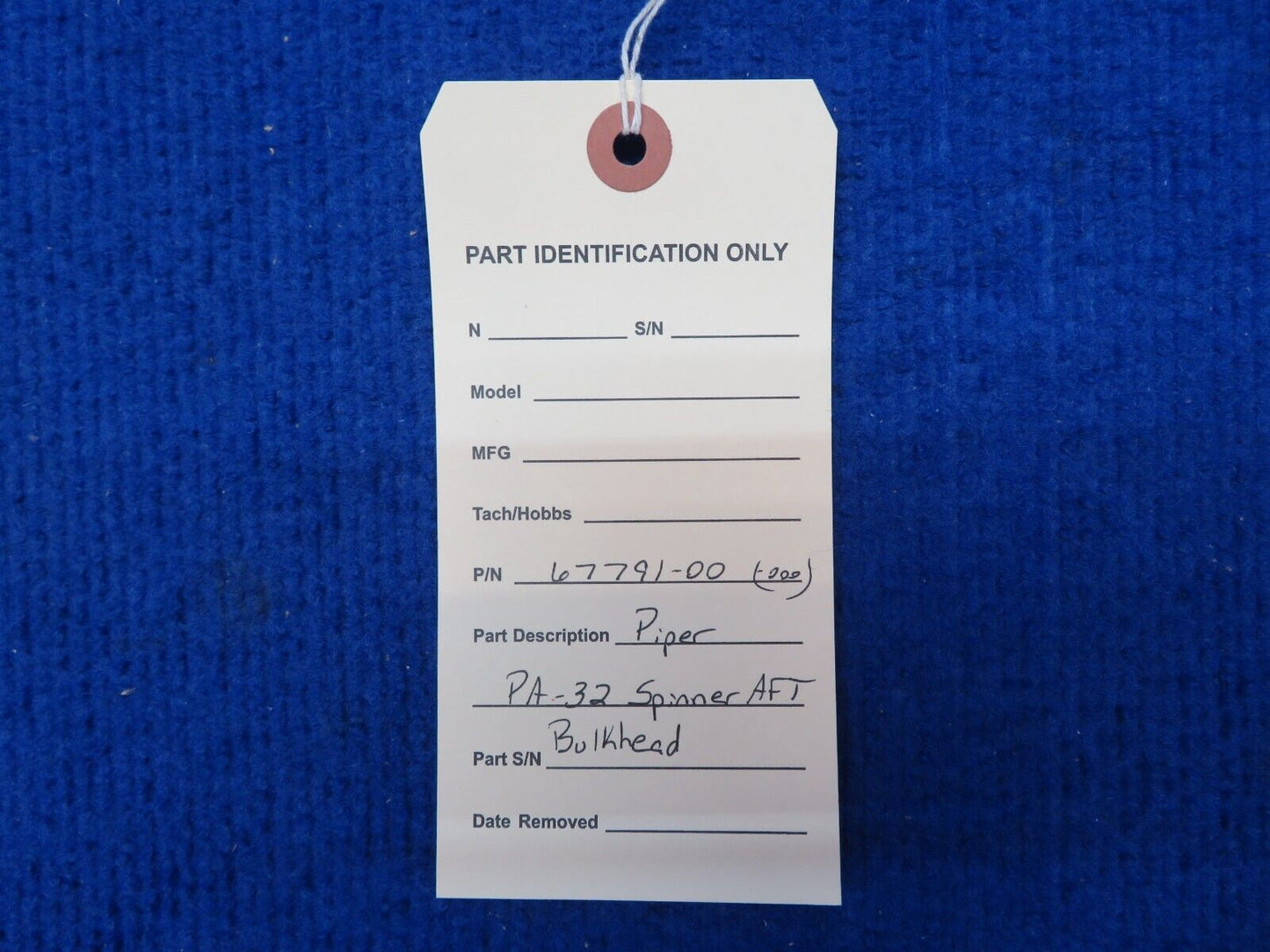 Piper PA-32 Spinner AFT Bulkhead P/N 67791-00 (0722-697)