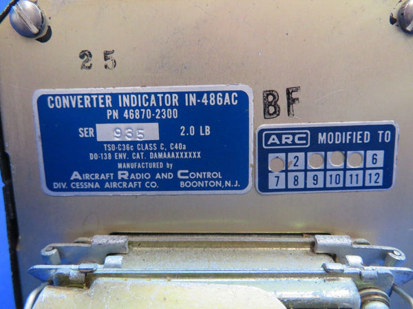 ARC IN-486AC Converter Indicator Mods 1, 3-5 P/N 46870-2300, IN-486AC (1022-733