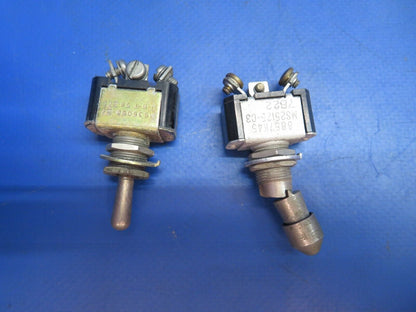 Piper Aerostar 602P Toggle Switch P/N MS25125-C3, MS35058-22 LOT OF 9 (0123-970)