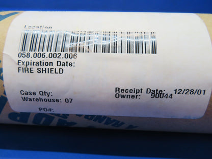 Beech Fire Sleeve P/N 50-980108-5 NOS (1022-336)