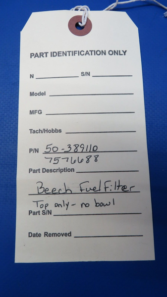 Beech Fuel Filter P/N 50-389110, 7576688 (0523-880)