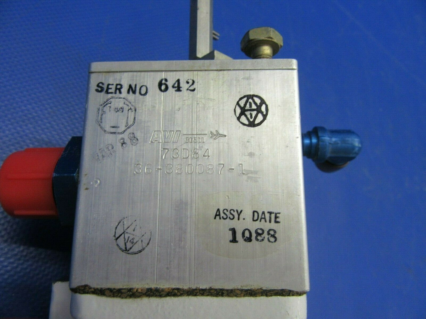 Avi Fuel Selector Valve P/N 36-920004-605, 36-380087-1, 73D84 (0821-465)