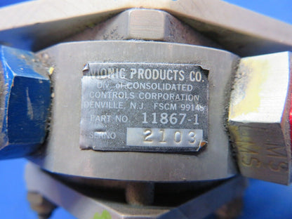 Piper Aerostar 602P Hydraulic Control Valve MLG Door P/N 11867-1 (0123-736)