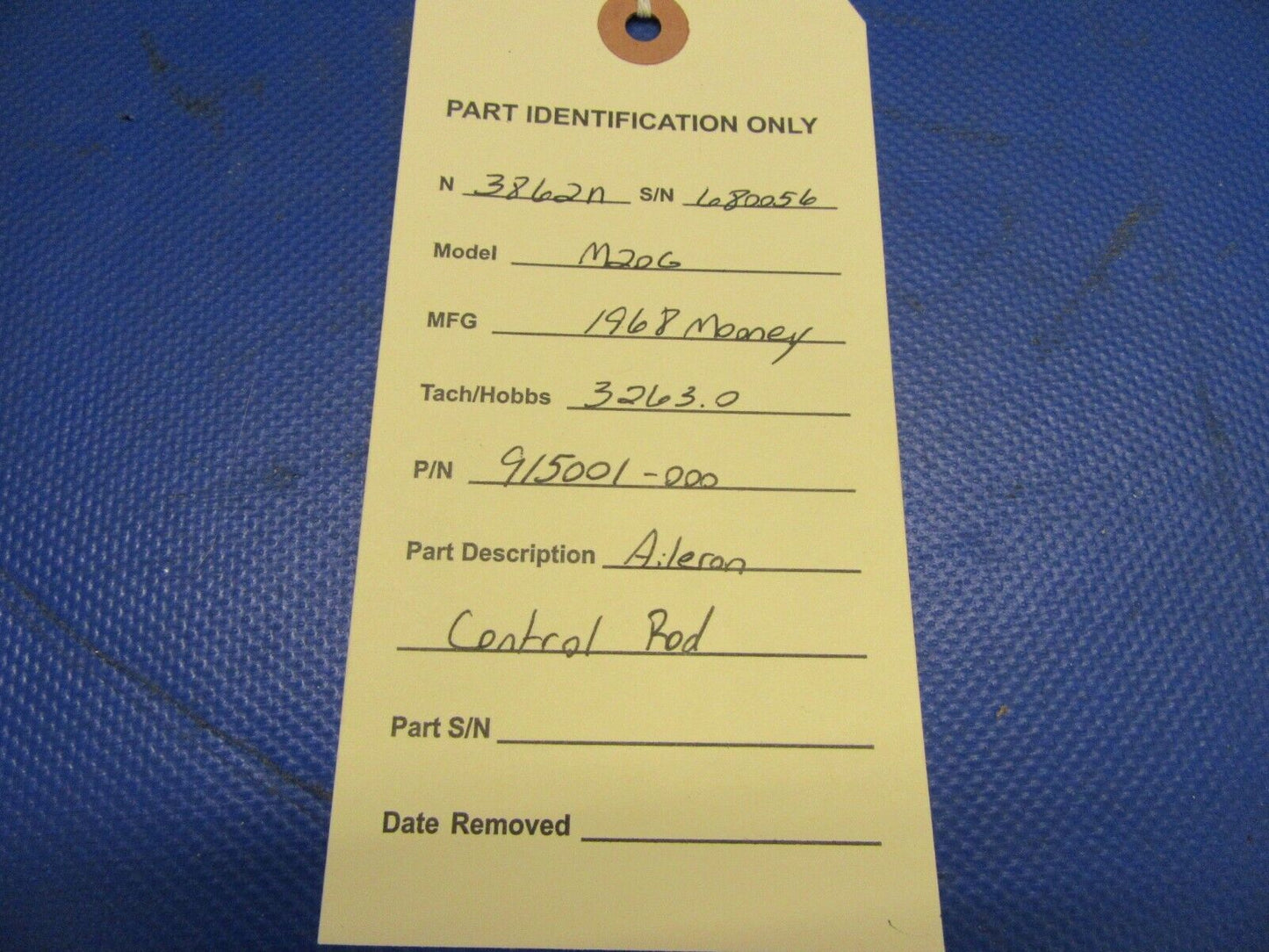Mooney M20G Aileron Control Rod P/N 915001-000 (0921-361)
