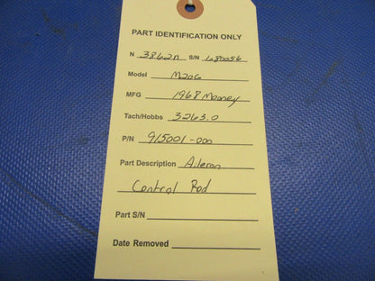 Mooney M20G Aileron Control Rod P/N 915001-000 (0921-361)