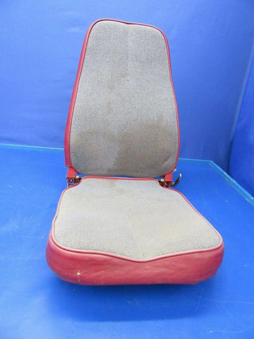 Piper PA-32 Cherokee Six Center Seat Red Leather / Gray Upholstery (0418-197)