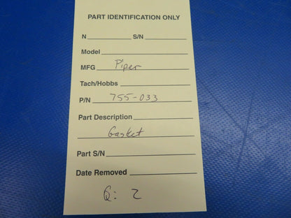 Piper PA-31-350, PA-42 Gasket NOS P/N 755-033 (0720-683)