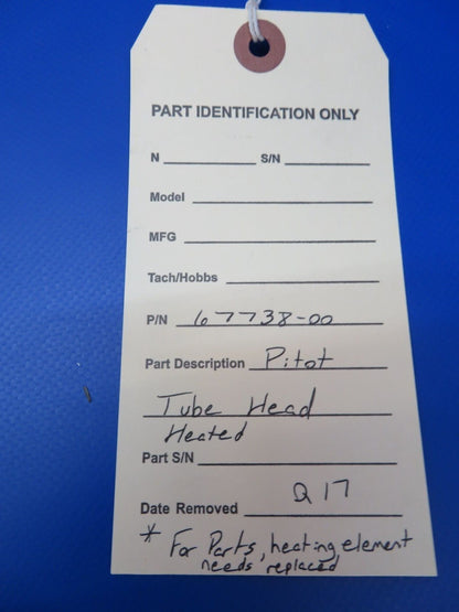 Pilot Tube Head Heated P/N 67738-00 FOR PARTS (1022-307)