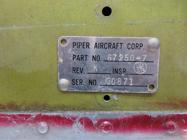Piper PA-28R-180 Spar Box Assy LWR Cockpit P/N 67280-00 (1123-390)