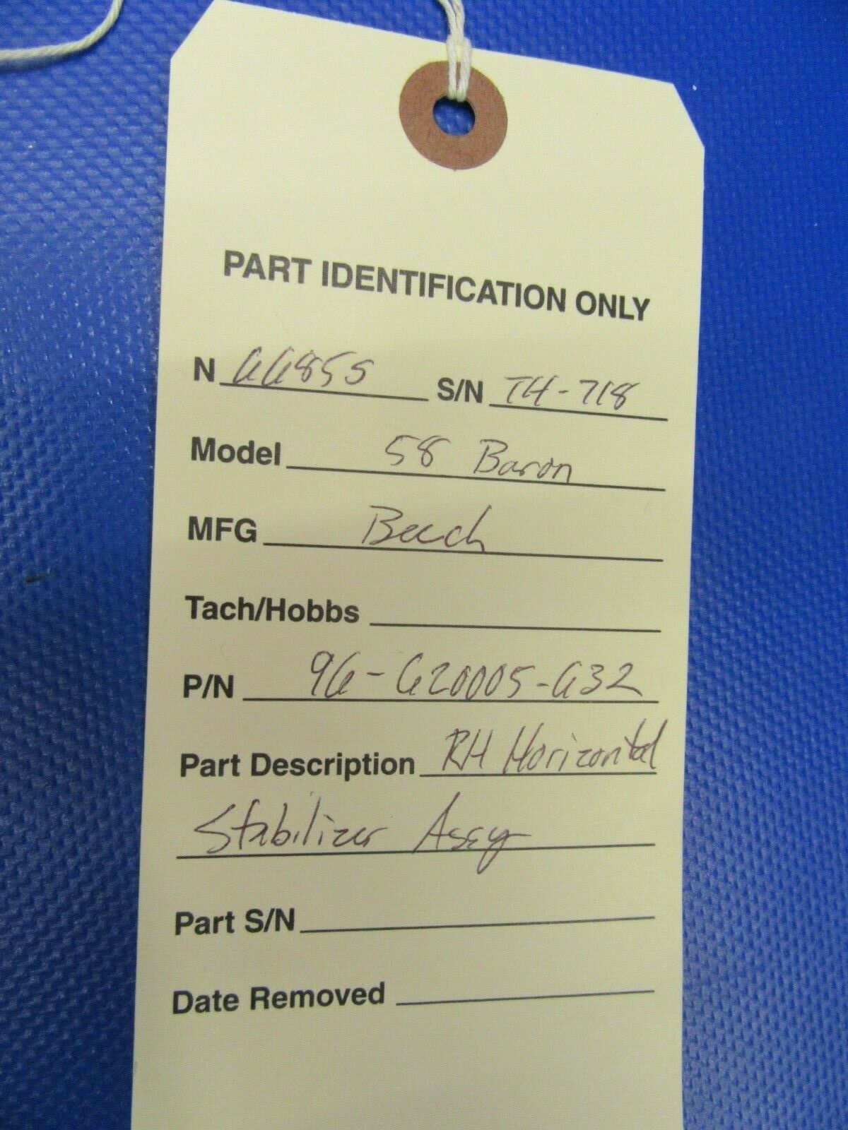 Beech 58 Baron RH Horizontal Stabilizer P/N 96-620005-632 (0121-227)