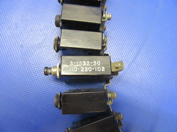 Cessna 177RG Circuit Breaker 5, 10, 15 Amp P/N S-1360-15L, S-13605L (0621-474)