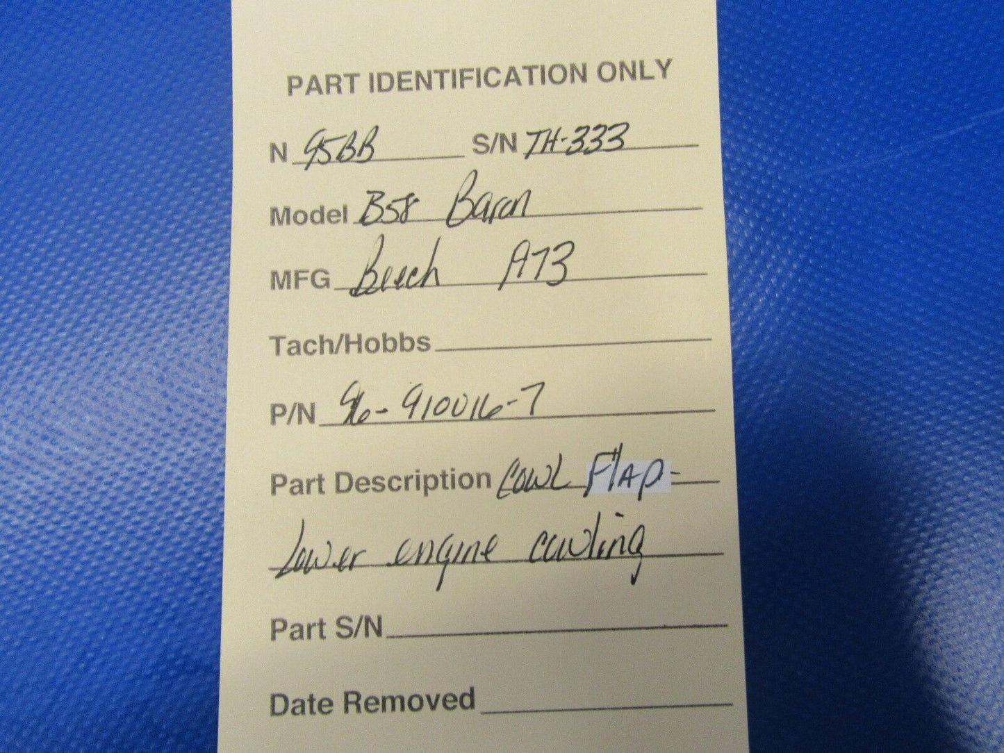 Beech B58 Baron Cowl Door P/N 96-910016-7 (0717-92)