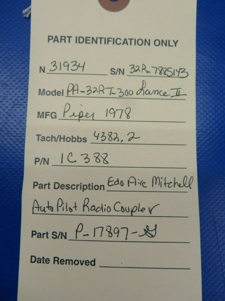 Edo Aire Mitchell Auto Pilot Radio Coupler 1C388, 25690-002 (0420-86)