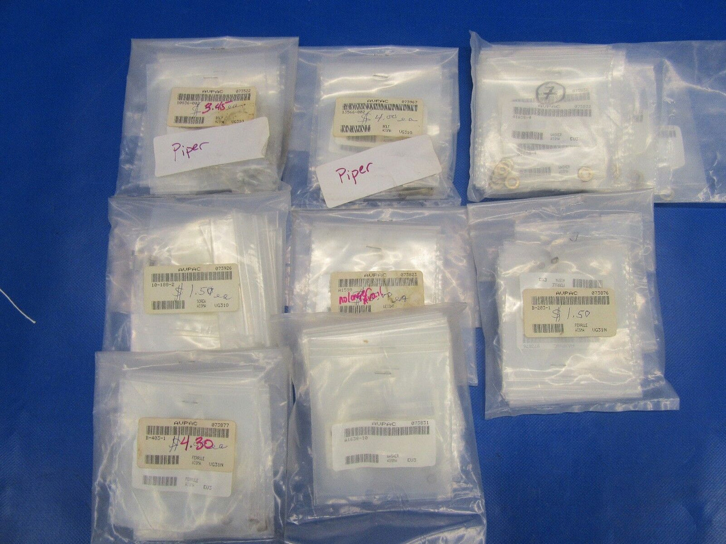 Misc Aviation Hardware LOT of 100+  Bolts Screws Washers Ferrule NOS (1217-104)