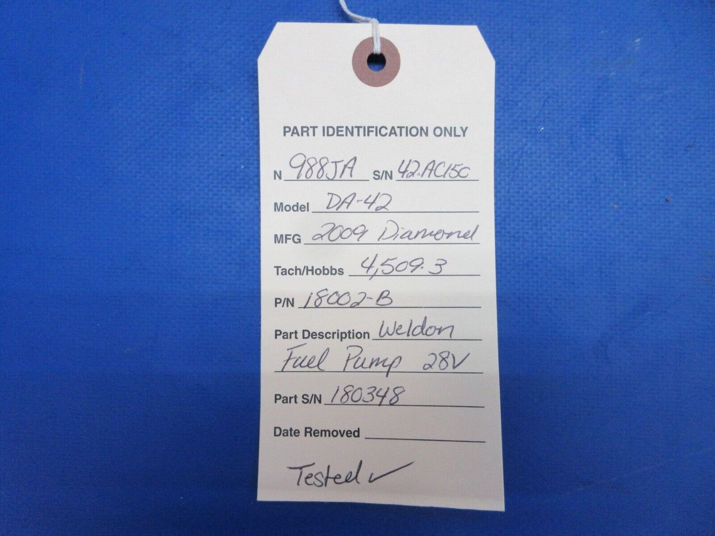 Diamond DA-42 Weldon Fuel Pump 28v P/N 18002-B Tested w/ Warranty (0623-200)